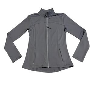 Lucy Activewear Women's Full Zip Jacket Light Gray/Purple Size M
